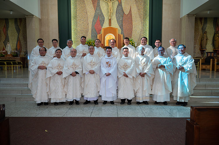 Divine Word Missionary priests standing in a group