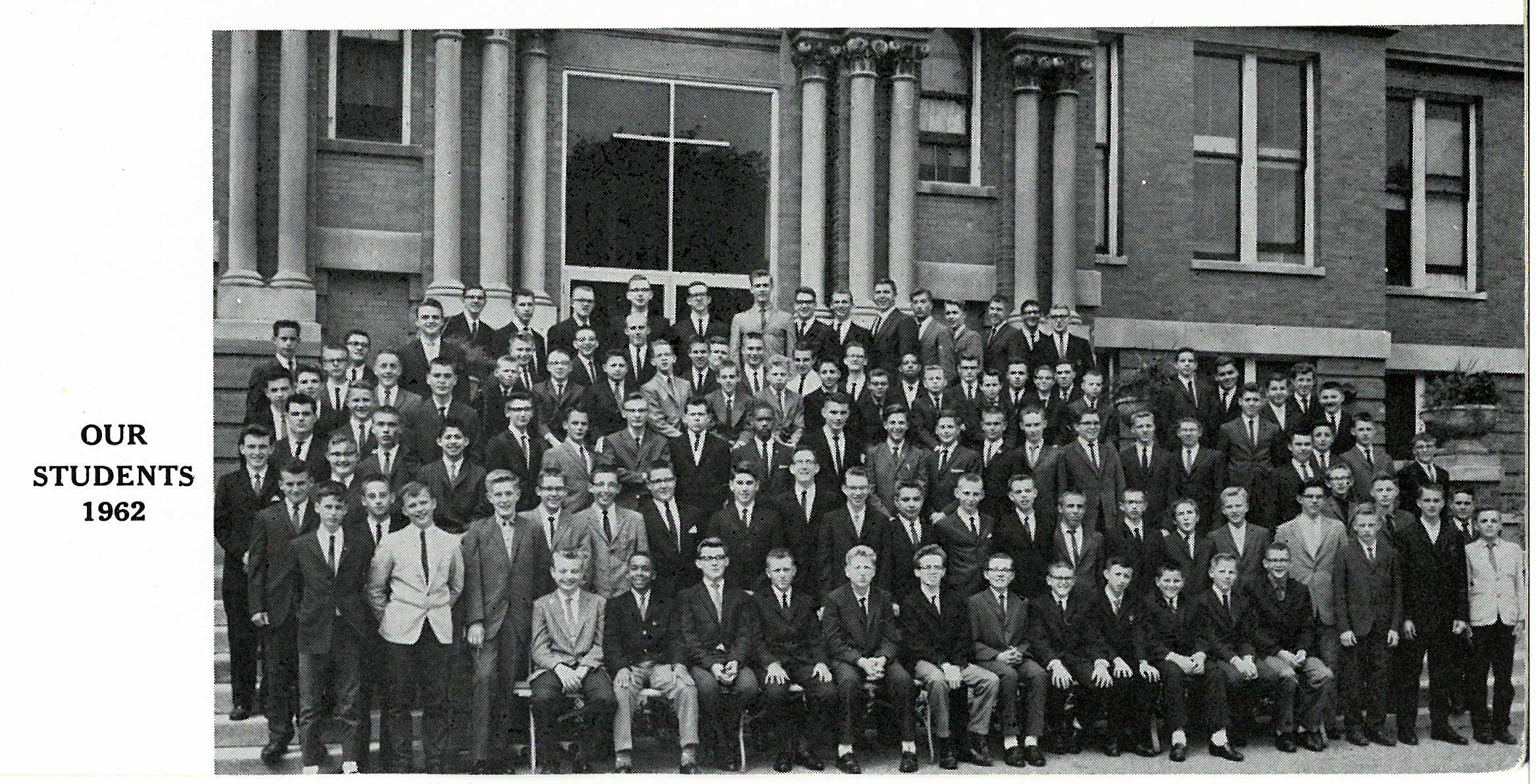 DWS - Girard, Pennsylvania 1962 1962 student body from Divine Word Seminary, Girard, Penn. posing for a group photo.
